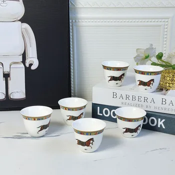 Набор керамических чашек для кофе Эспрессо премиум-класса, с ручкой, идеально подходит для чая с молоком, офиса или в качестве подарка в оригинальной коробке, новое поступление, 6
