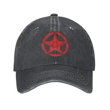 Новая изготовленная на заказ хлопковая бейсболка Red America с тактической военной звездой, мужская женская дышащая шляпа для папы, спортивная