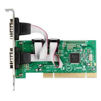 Новая Последовательная карта PCI 2 Порта RS232 Промышленная Карта последовательного порта PCI PCI к COM-Портам 9Pin RS-232 Последовательная карта расширения MCS9865 С Чипом