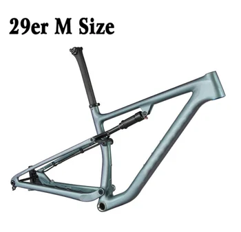 Новейший стиль рамы для горного велосипеда 29er MTB велосипедная карбоновая рама ud матово-синяя велосипедная рама bsa shock 190x50mm M L в наличии