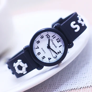 новые модные классные детские футбольные часы для мальчиков и девочек, детские спортивные часы для маленьких студентов с силиконовым мягким ремешком, мультяшные спортивные часы