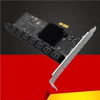 Новый Адаптер PCIE SATA SATA Контроллер 16 Портов PCI Express X1 для SATA 3,0 Карта расширения Riser 6 Гбит/с Дополнительные Карты для Майнинга Chia