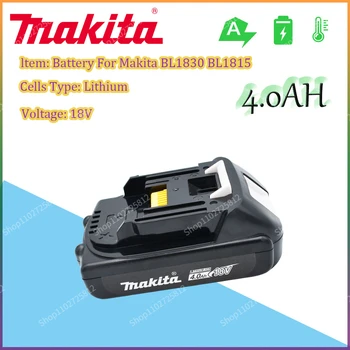 Новый Литий-ионный Аккумулятор Makita 18V 4.0Ah Для Makita BL1830 BL1815 BL1860 BL1840 194205-3, Сменный Аккумулятор Для Электроинструментов
