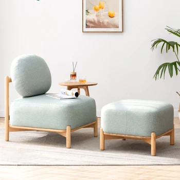 Одноместный диван-кресло из массива дерева Простая гостиная Для отдыха в Скандинавском Стиле Маленькая квартира Улитка Ленивая Мебель Muebles Диван