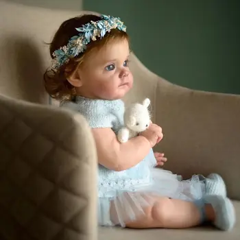 Полностью Силиконовая Кукла Reborn Baby 60 см для Малышей Maggi Princess, Реалистичные Милые Младенцы, Очень Мягкое Тело, Детский Подарок На День Рождения и Рождество Boneca