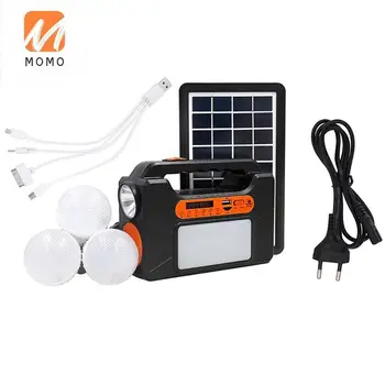 Портативная мини-солнечная система Беспроводной Солнечной Энергии Bluetooth MP3-динамик с FM-радио и системой освещения