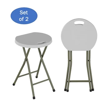 Портативный барный стул Somerset Home 18 дюймов, набор из 2 белых стульев, барный стул