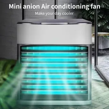 Портативный кондиционер USB Mini Air Cooler Вентилятор Водяного охлаждения с 3 скоростями, 2 Режима Распыления, Увлажнитель воздуха, очиститель воздуха для автомобиля и дома