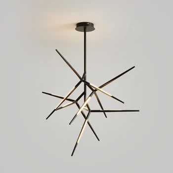 Постмодернистская креативная люстра для гостиной простая индивидуальность дизайнера креативная молекула бар спальня столовая люстра лампа