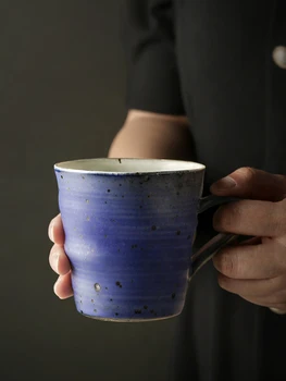 Продукт может быть настроен по индивидуальному заказу.Японская кофейная чашка ручной работы из грубой керамики, ретро-кружка ручной работы, простая бытовая