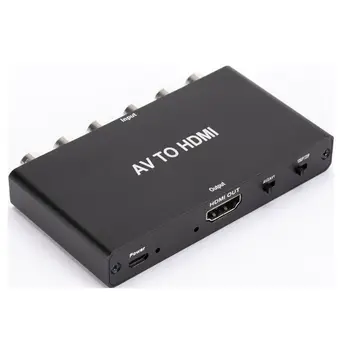 Профессиональный CVBS Композитный аудио Разъем AV2 Адаптер RCA AV-HDMI Конвертер AV-коммутатор