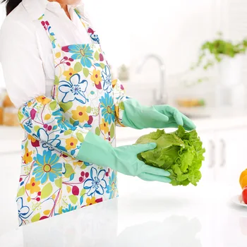 Прочная водонепроницаемая бытовая перчатка для мытья посуды, Резиновая Перчатка для мытья посуды, резиновые Длинные рукава для мытья посуды