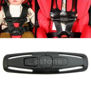 Прочный Черный Автомобильный Ремень безопасности для детского сиденья, Нагрудный Детский зажим, Безопасная Пряжка 1шт