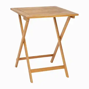 Раскладной столик для патио из дерева акации Мартиндейл, натуральная мебель