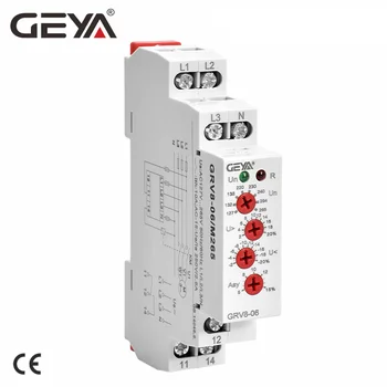 Реле контроля напряжения GEYA GRV8-06 с 6 функциями регулируемого времени задержки асимметрии напряжения, реле защиты фазы