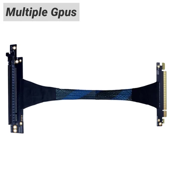 Сверхскоростной Удлинитель видеокарты PCI-E 4.0 X16 с плетеной сеткой Для подключения нескольких графических процессоров Gen4.0 Сервер AI PC Материнская плата GPU