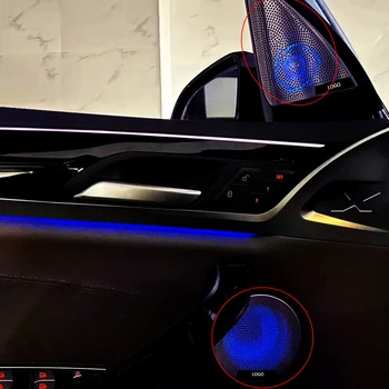 Светящаяся крышка динамика двери автомобиля для BMW серии G01 X3 аудио музыка стерео HiFi свет громкоговоритель среднечастотный твитер обновление крышки рожка