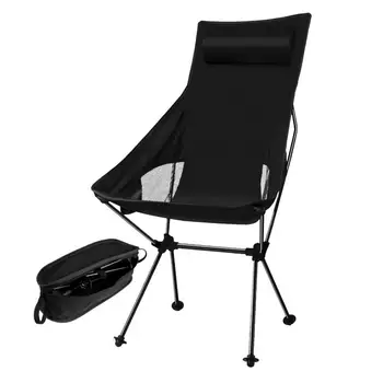 Складной стул для кемпинга с дышащей сетчатой спинкой 1,3 кг, 600D, для рыбалки, барбекю, Пеших прогулок, сиденье для пикника на пляже с высокой нагрузкой 330 фунтов