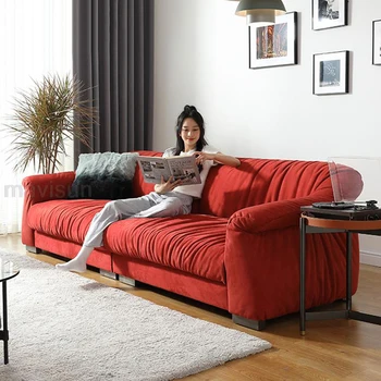 Современный Минималистичный Японский Диван для Небольшой Квартиры На заказ, Красный 3-местный Диван Xxl, Дизайн кресла для отдыха, Украшение дома в салоне Канапе