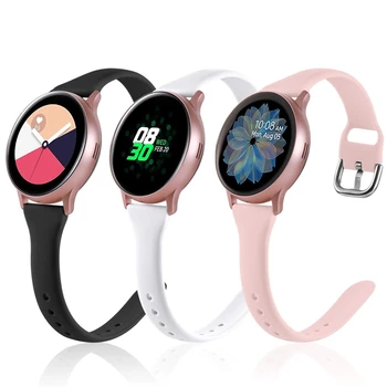 Тонкий Силиконовый Ремешок Для Samsung Galaxy Watch 4/4 Classic 5 Active 2 44 мм 40 мм Ремешок Для Huawei Watch 3 GT 2 Pro Aamzfit GTR 3