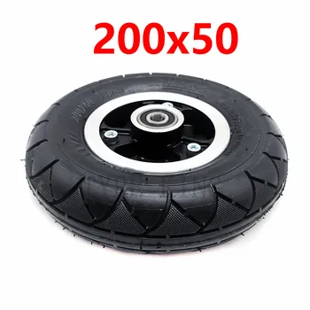 Цельное колесо 200x50 Для электрического скутера с заполненной шиной Колесо 200 * 50 из цельной шины со ступицей из сплава 8-дюймовые детали для тележки
