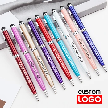 Шариковая ручка с сенсорным экраном, металлическая гелевая ручка, многофункциональный металлический рекламный подарок, бизнес-ручка для вывесок, индивидуальный логотип