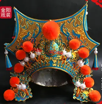 Шляпа Пекинской Оперы Восьмиугольный Шлем Военная Командирская Кепка Китайские Мужчины Выступают на сцене